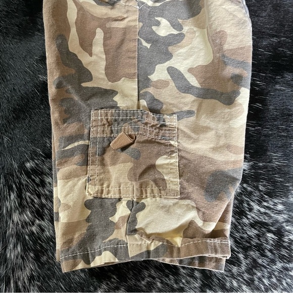 Cach Cach Brown Tan Camo Shortalls Dinosaur size 24 months 2T - Picture 4 of 6